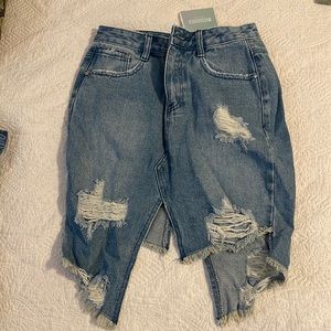 Missguided Petite Jean Skirt Size US 4 (UK 8)